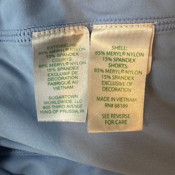 Lilly Pulitzer Luxletic Fionna Skort Skirt Pink Blue Lined Athletic Size M - Picture 8 of 11